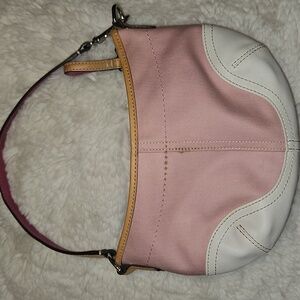 Coach y2k vintage signature small pink hobo shoulder bag purse 1813